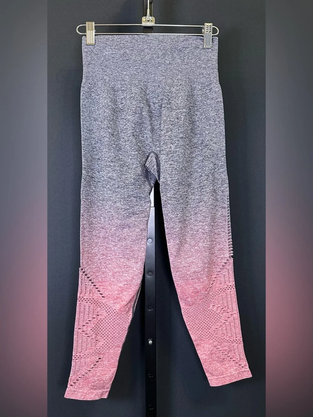 #119-‎ Women's Two Piece Set Victoria Sport / Pink Top & Ombre Leggings Set